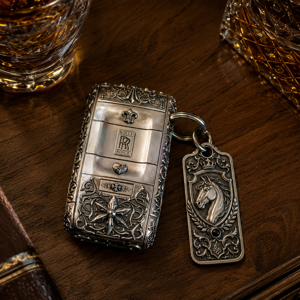 Equestrian Crest Key Tag