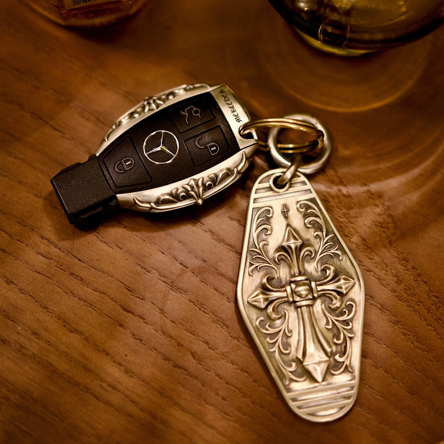 Cathedral Cross Personalized Keychain