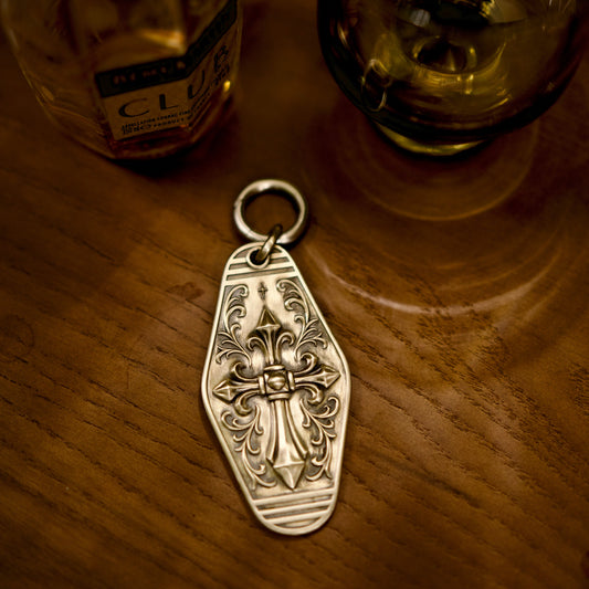 Cathedral Cross Personalized Keychain
