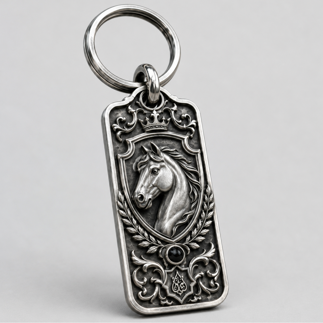 Equestrian Crest Key Tag