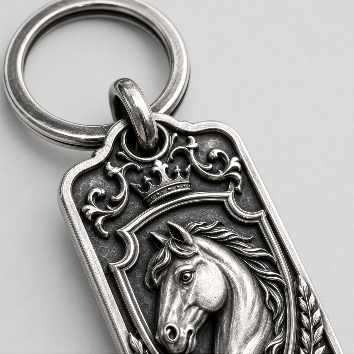 Equestrian Crest Key Tag