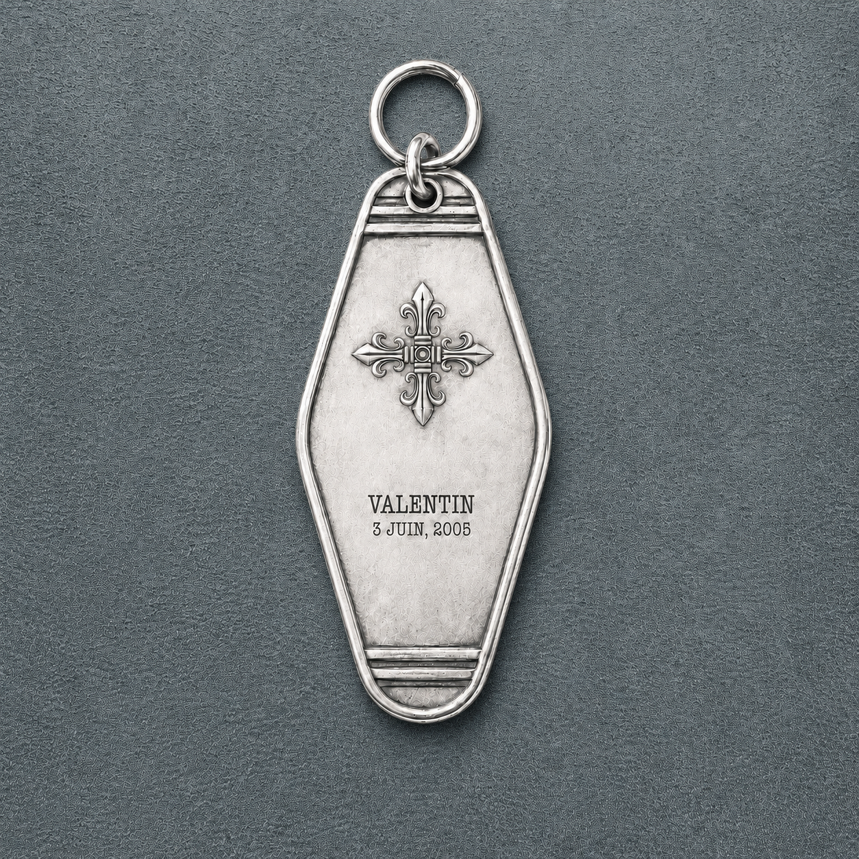Royal Fleur Personalized Keychain