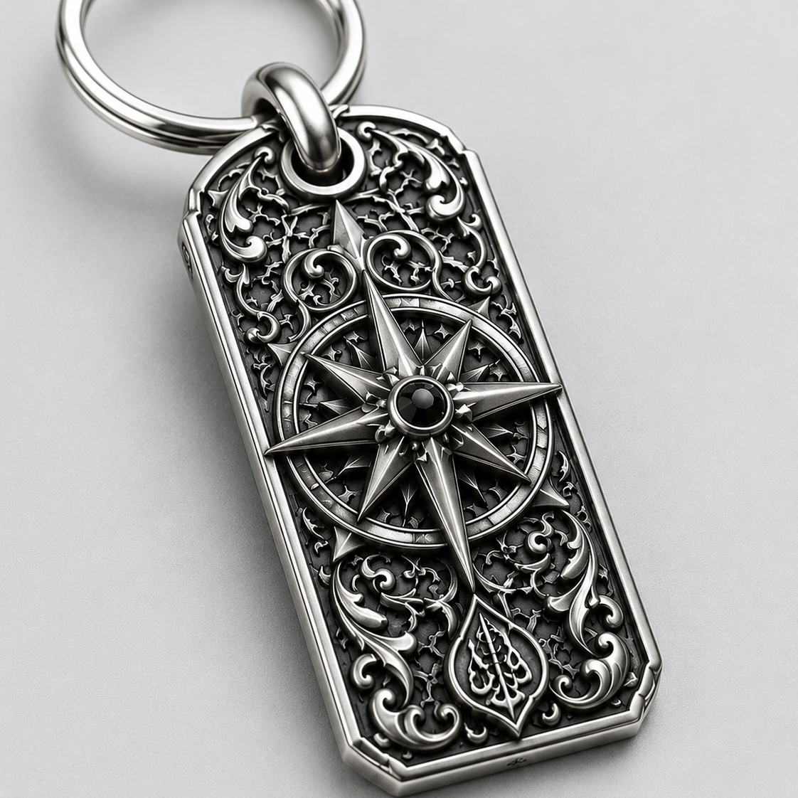 Royal Compass Key Tag