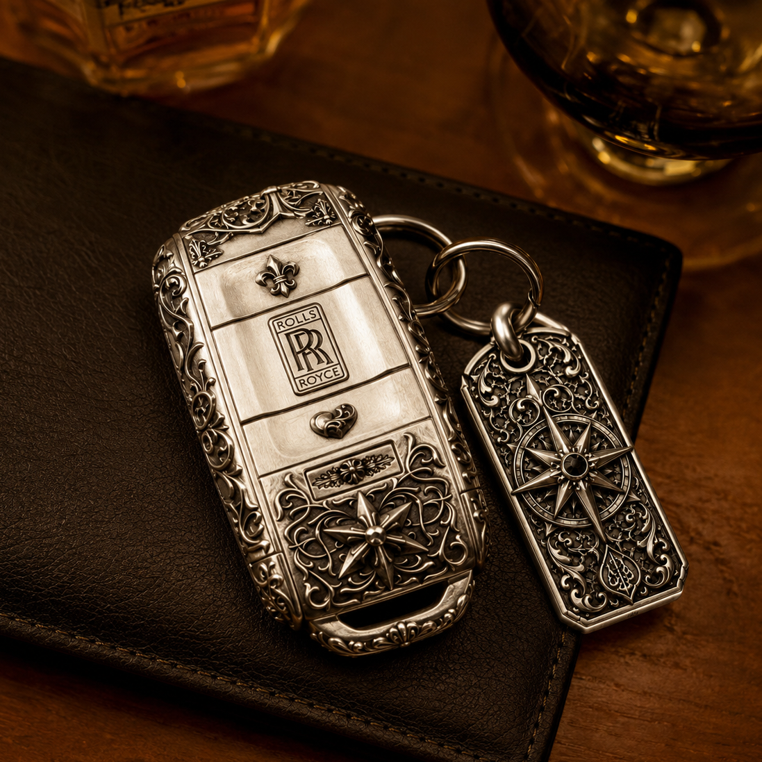 Royal Compass Key Tag