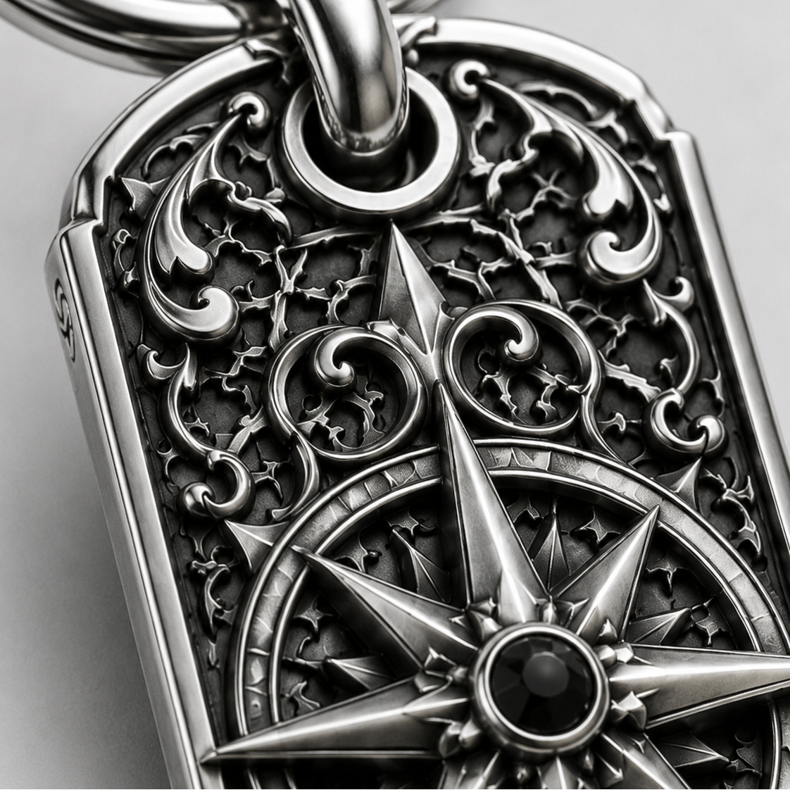 Royal Compass Key Tag